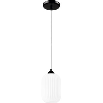 Luster na sajli HARMA 1xE27/15W/230V pr. 14 cm bijela/crna