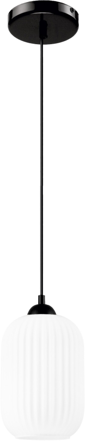 Luster na sajli HARMA 1xE27/15W/230V pr. 14 cm bijela/crna