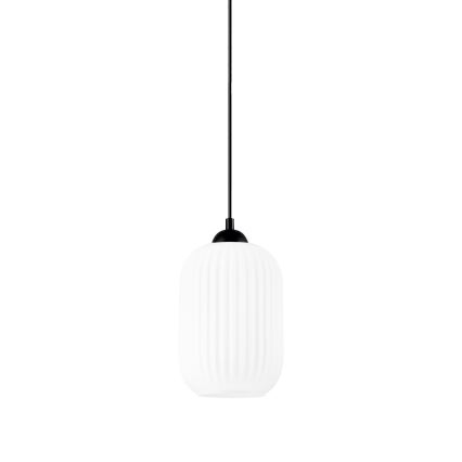 Luster na sajli HARMA 1xE27/15W/230V pr. 14 cm bijela/crna