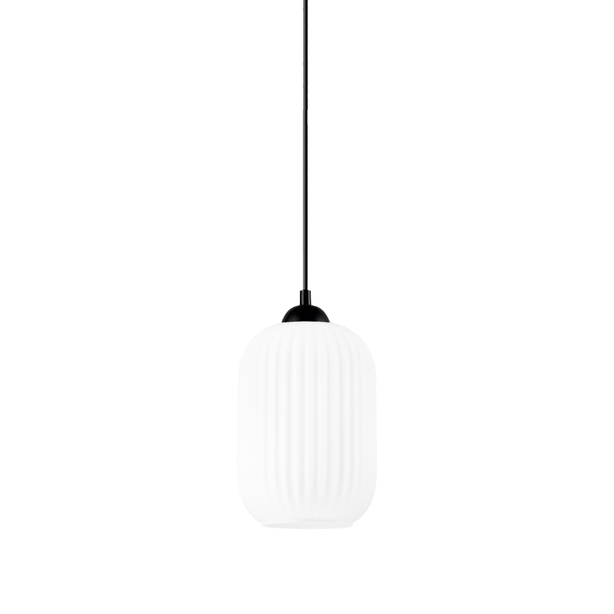 Luster na sajli HARMA 1xE27/15W/230V pr. 14 cm bijela/crna