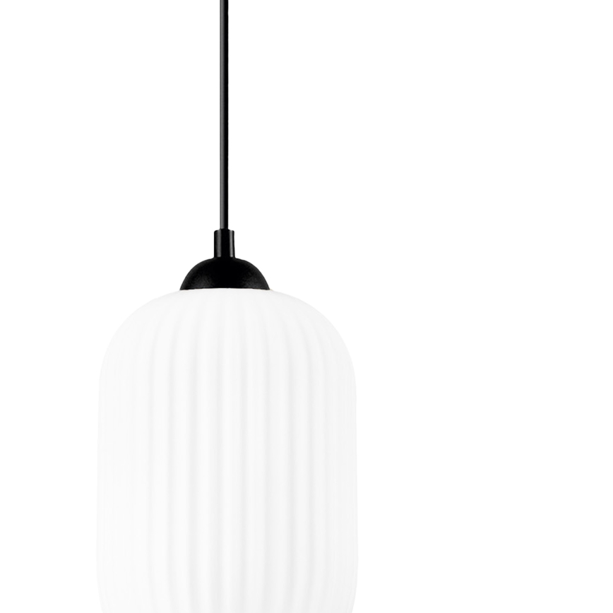 Luster na sajli HARMA 1xE27/15W/230V pr. 14 cm bijela/crna