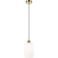 Luster na sajli HARMA 1xE27/15W/230V pr. 14 cm bijela/zlatna