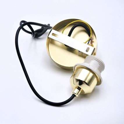 Luster na sajli HARMA 1xE27/15W/230V pr. 14 cm bijela/zlatna