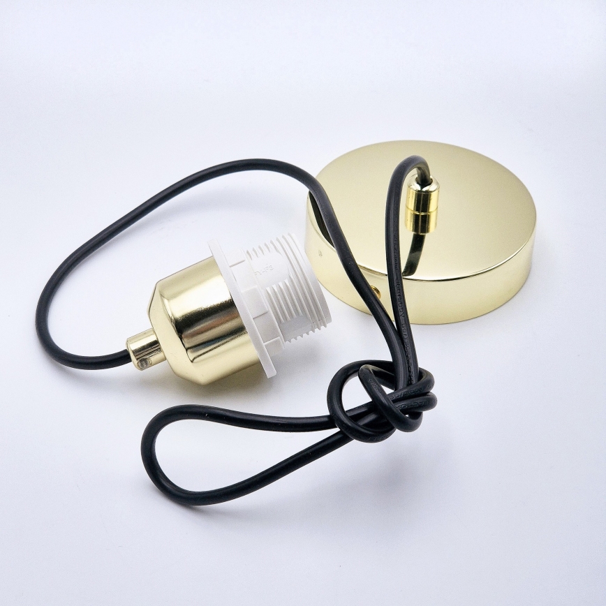 Luster na sajli HARMA 1xE27/15W/230V pr. 14 cm bijela/zlatna