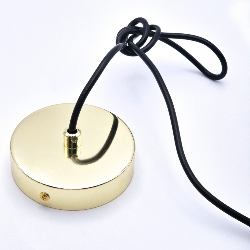 Luster na sajli HARMA 1xE27/15W/230V pr. 14 cm bijela/zlatna