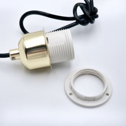 Luster na sajli HARMA 1xE27/15W/230V pr. 14 cm bijela/zlatna
