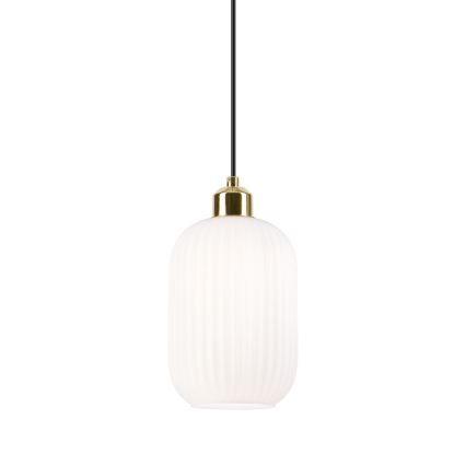Luster na sajli HARMA 1xE27/15W/230V pr. 14 cm bijela/zlatna