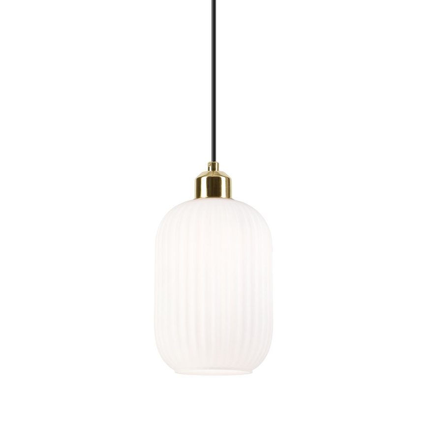 Luster na sajli HARMA 1xE27/15W/230V pr. 14 cm bijela/zlatna