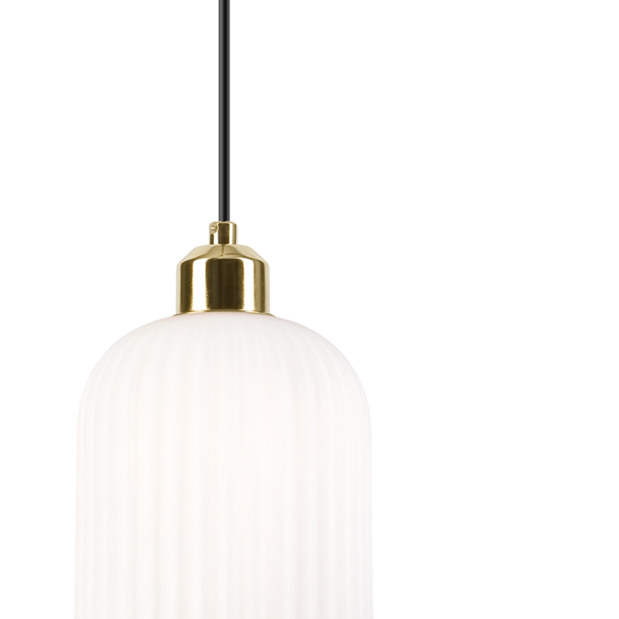 Luster na sajli HARMA 1xE27/15W/230V pr. 14 cm bijela/zlatna