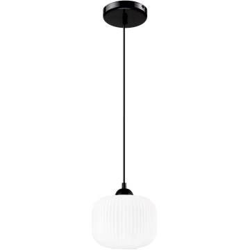 Luster na sajli HARMA 1xE27/15W/230V pr. 20 cm bijela/crna