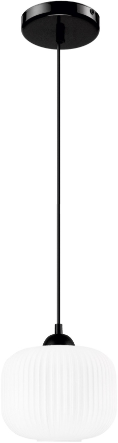 Luster na sajli HARMA 1xE27/15W/230V pr. 20 cm bijela/crna