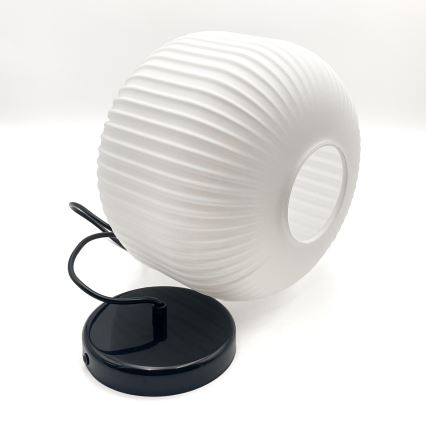 Luster na sajli HARMA 1xE27/15W/230V pr. 20 cm bijela/crna