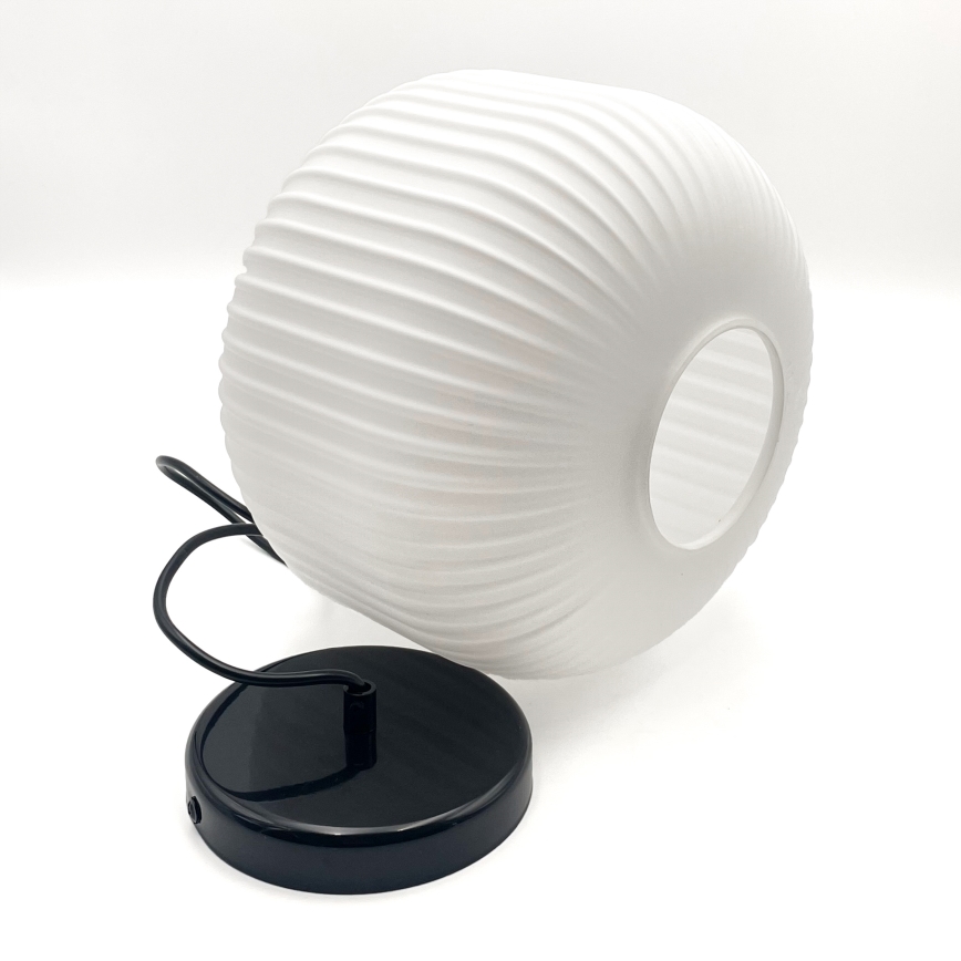 Luster na sajli HARMA 1xE27/15W/230V pr. 20 cm bijela/crna