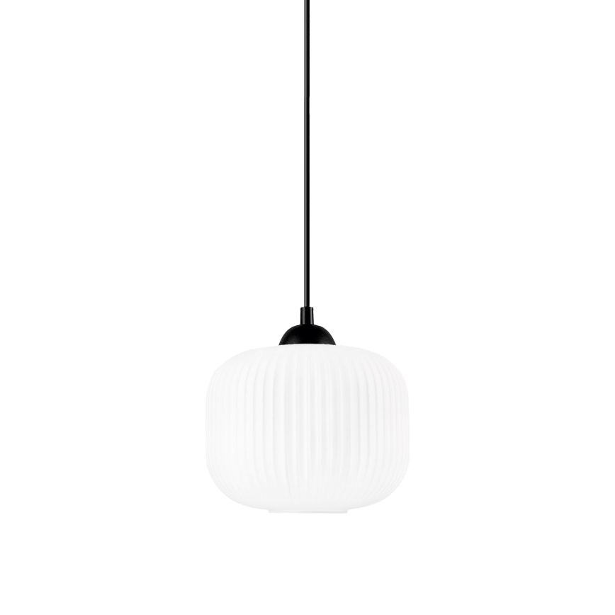 Luster na sajli HARMA 1xE27/15W/230V pr. 20 cm bijela/crna