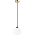 Luster na sajli HARMA 1xE27/15W/230V pr. 20 cm bijela/zlatna