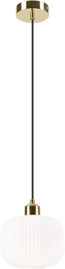 Luster na sajli HARMA 1xE27/15W/230V pr. 20 cm bijela/zlatna