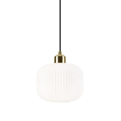 Luster na sajli HARMA 1xE27/15W/230V pr. 20 cm bijela/zlatna