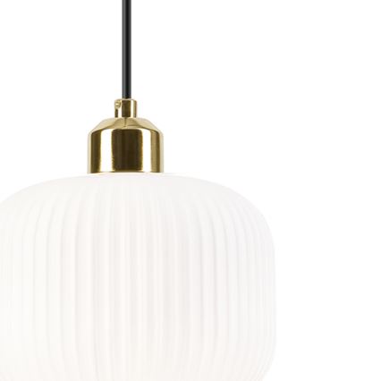 Luster na sajli HARMA 1xE27/15W/230V pr. 20 cm bijela/zlatna