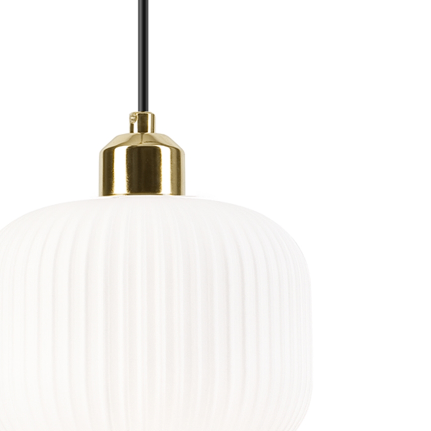 Luster na sajli HARMA 1xE27/15W/230V pr. 20 cm bijela/zlatna