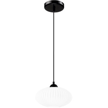 Luster na sajli HARMA 1xE27/15W/230V pr. 25 cm bijela/crna