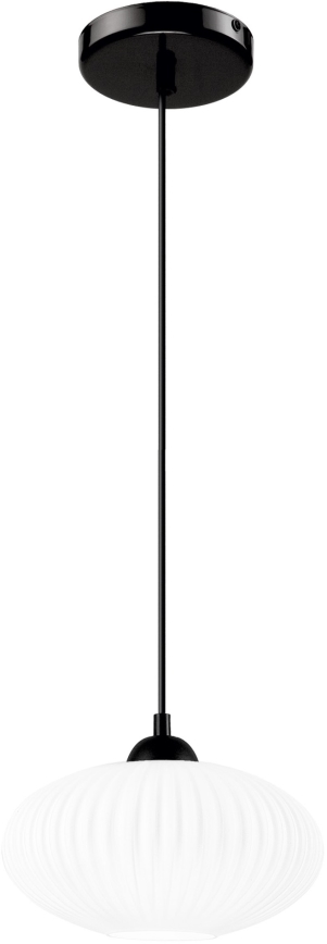 Luster na sajli HARMA 1xE27/15W/230V pr. 25 cm bijela/crna
