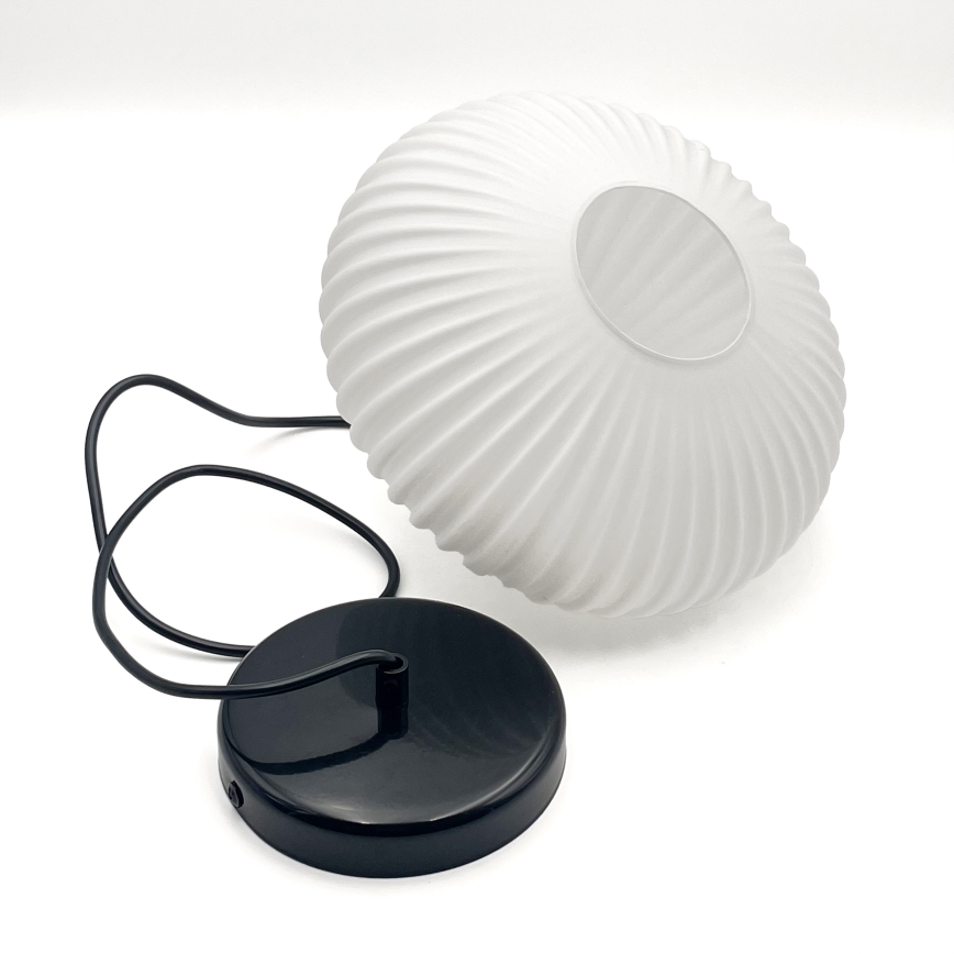 Luster na sajli HARMA 1xE27/15W/230V pr. 25 cm bijela/crna