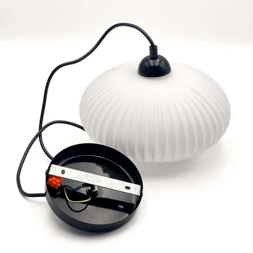 Luster na sajli HARMA 1xE27/15W/230V pr. 25 cm bijela/crna