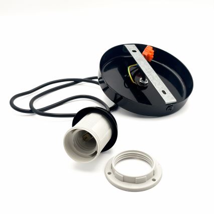 Luster na sajli HARMA 1xE27/15W/230V pr. 25 cm bijela/crna