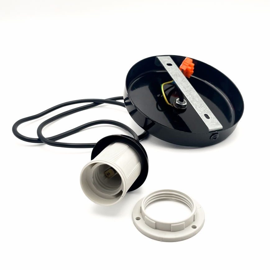 Luster na sajli HARMA 1xE27/15W/230V pr. 25 cm bijela/crna