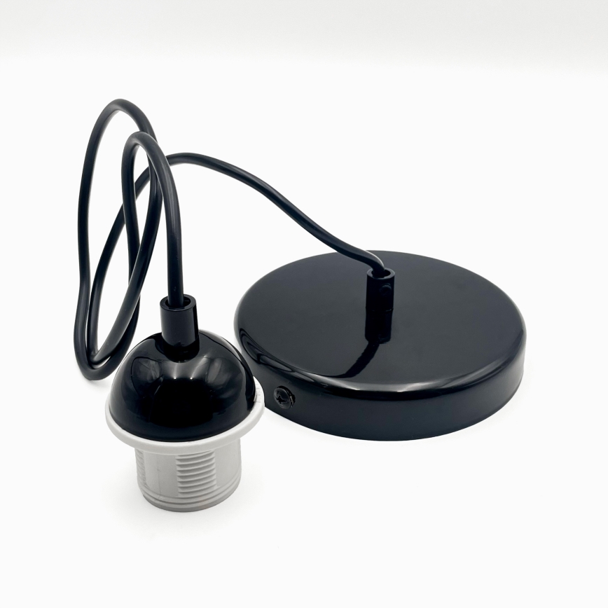 Luster na sajli HARMA 1xE27/15W/230V pr. 25 cm bijela/crna