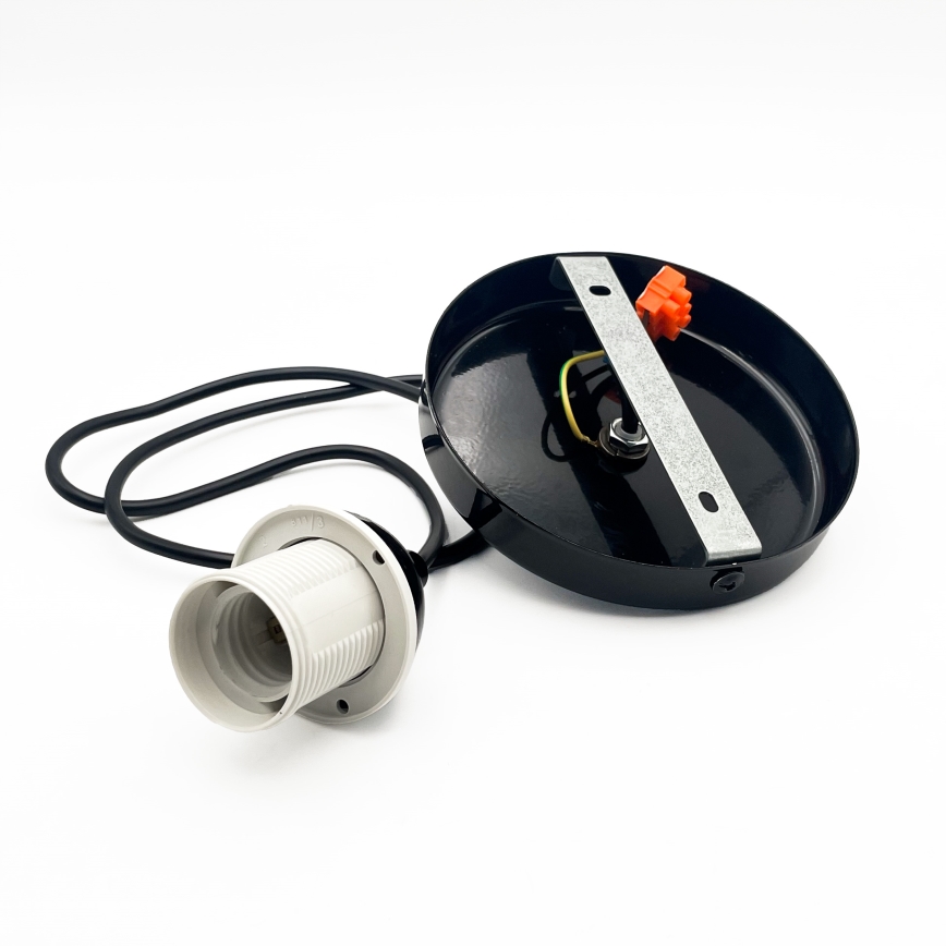 Luster na sajli HARMA 1xE27/15W/230V pr. 25 cm bijela/crna
