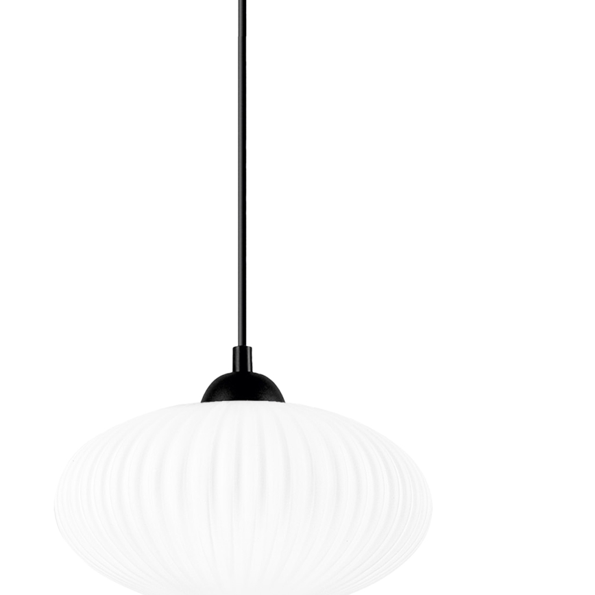 Luster na sajli HARMA 1xE27/15W/230V pr. 25 cm bijela/crna