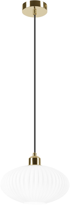 Luster na sajli HARMA 1xE27/15W/230V pr. 25 cm bijela/zlatna