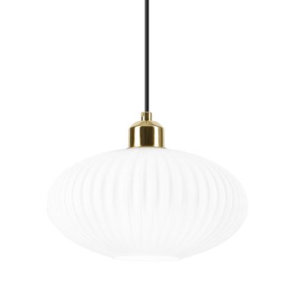 Luster na sajli HARMA 1xE27/15W/230V pr. 25 cm bijela/zlatna