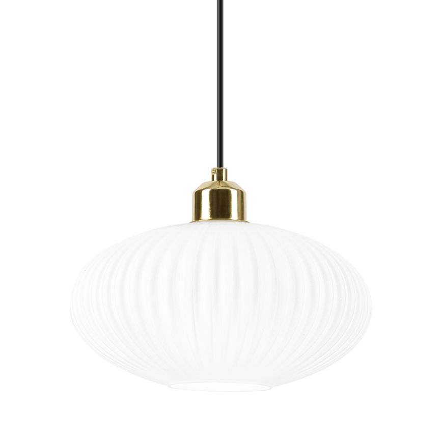 Luster na sajli HARMA 1xE27/15W/230V pr. 25 cm bijela/zlatna