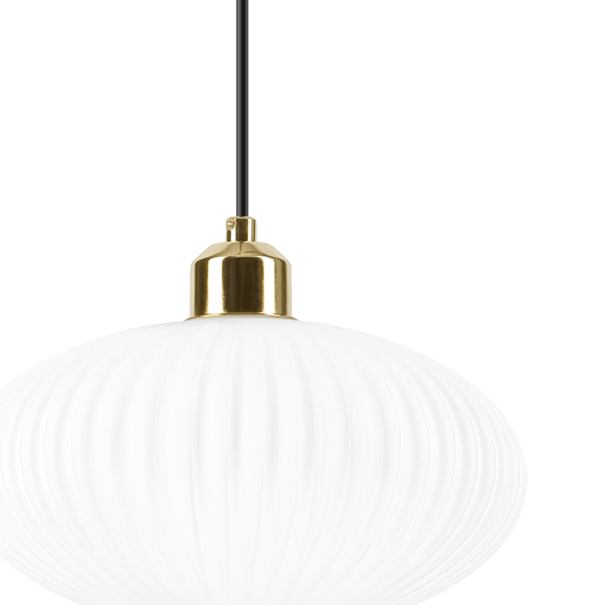 Luster na sajli HARMA 1xE27/15W/230V pr. 25 cm bijela/zlatna