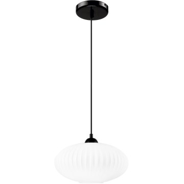 Luster na sajli HARMA 1xE27/15W/230V pr. 30 cm bijela/crna