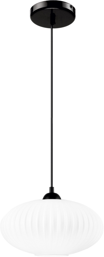 Luster na sajli HARMA 1xE27/15W/230V pr. 30 cm bijela/crna