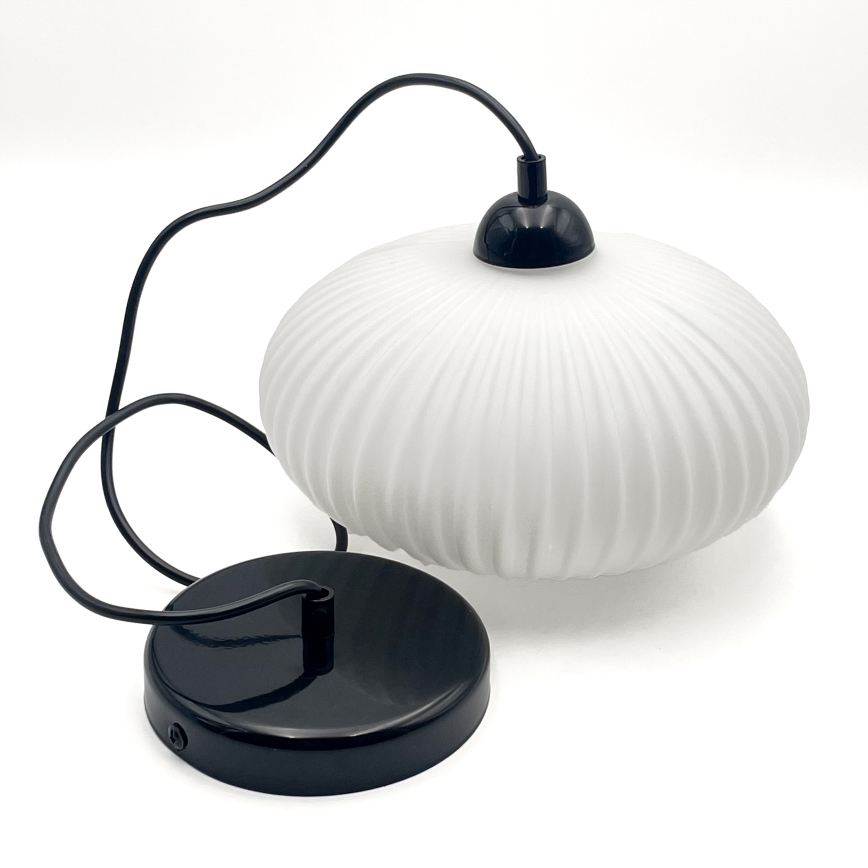 Luster na sajli HARMA 1xE27/15W/230V pr. 30 cm bijela/crna