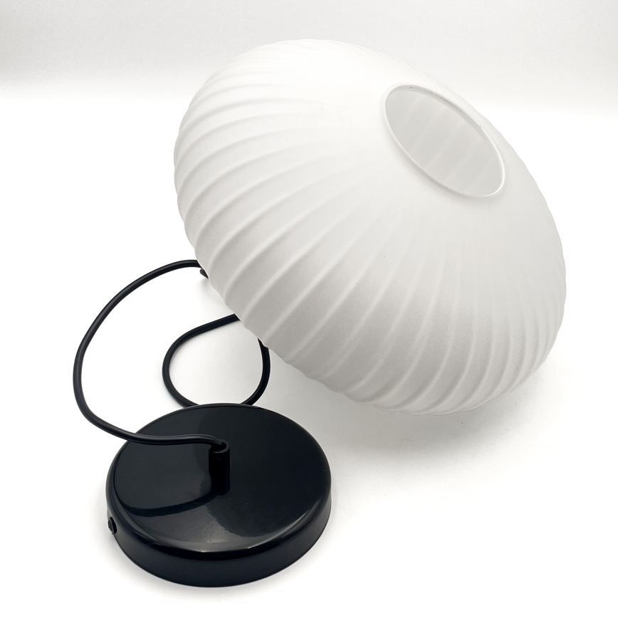 Luster na sajli HARMA 1xE27/15W/230V pr. 30 cm bijela/crna