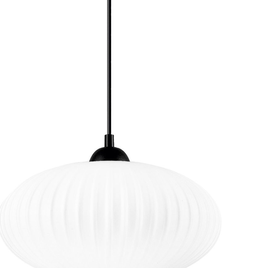 Luster na sajli HARMA 1xE27/15W/230V pr. 30 cm bijela/crna