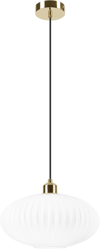 Luster na sajli HARMA 1xE27/15W/230V pr. 30 cm bijela/zlatna