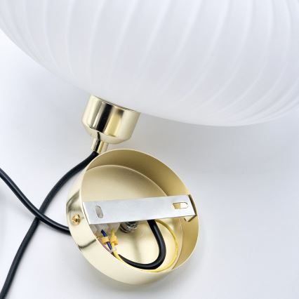 Luster na sajli HARMA 1xE27/15W/230V pr. 30 cm bijela/zlatna
