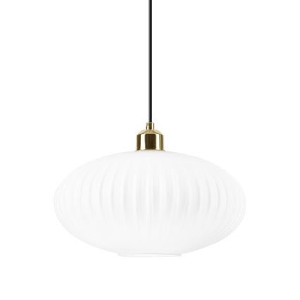 Luster na sajli HARMA 1xE27/15W/230V pr. 30 cm bijela/zlatna
