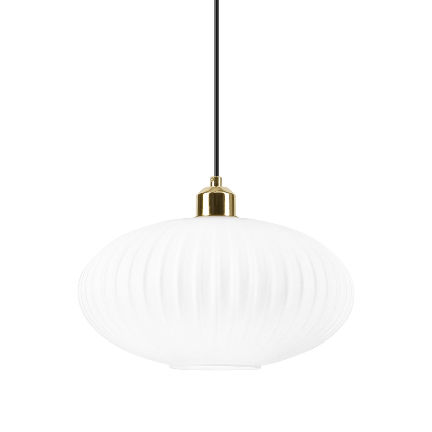 Luster na sajli HARMA 1xE27/15W/230V pr. 30 cm bijela/zlatna