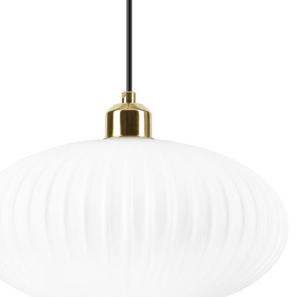Luster na sajli HARMA 1xE27/15W/230V pr. 30 cm bijela/zlatna