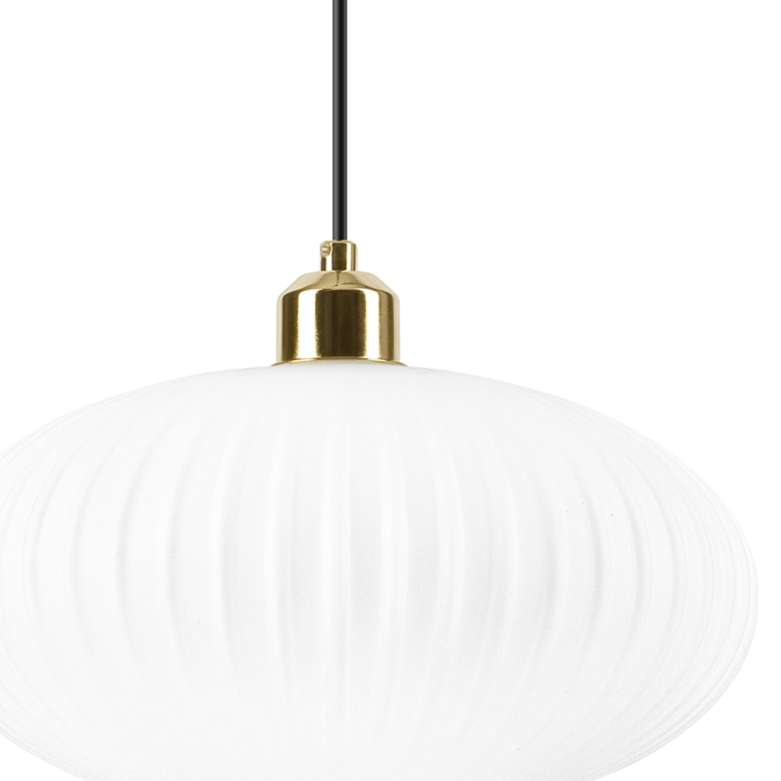 Luster na sajli HARMA 1xE27/15W/230V pr. 30 cm bijela/zlatna
