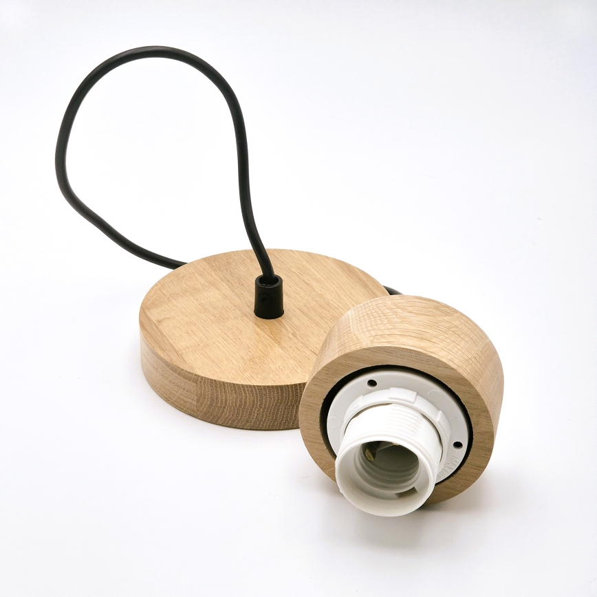 Luster na sajli HARMONY 1xE27/15W/230V pr. 14 cm bijela/hrast
