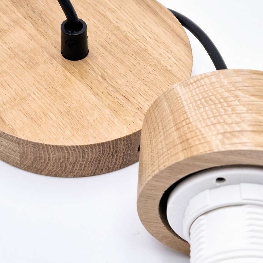 Luster na sajli HARMONY 1xE27/15W/230V pr. 14 cm bijela/hrast