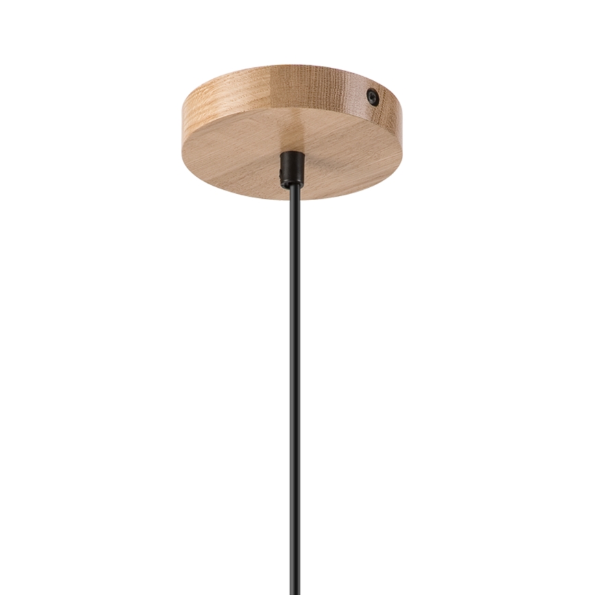 Luster na sajli HARMONY 1xE27/15W/230V pr. 14 cm bijela/hrast